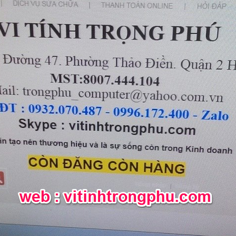 CỬA HÀNG VI TÍNH TRỌNG PHÚ