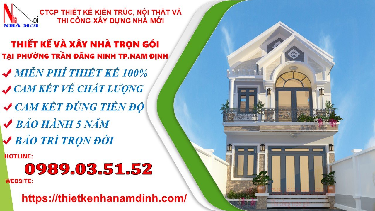 thiết kế thi công và xây dựng nhà mới tại nam định