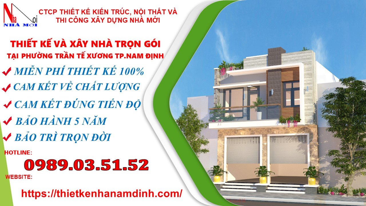 thiết kế thi công và xây dựng nhà mới tại nam định