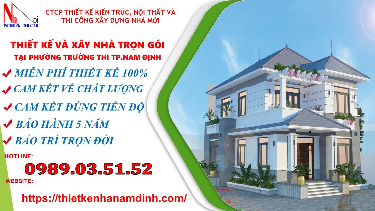 thiết kế thi công và xây dựng nhà mới tại nam định