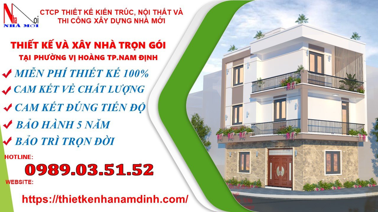 thiết kế thi công và xây dựng nhà mới tại nam định