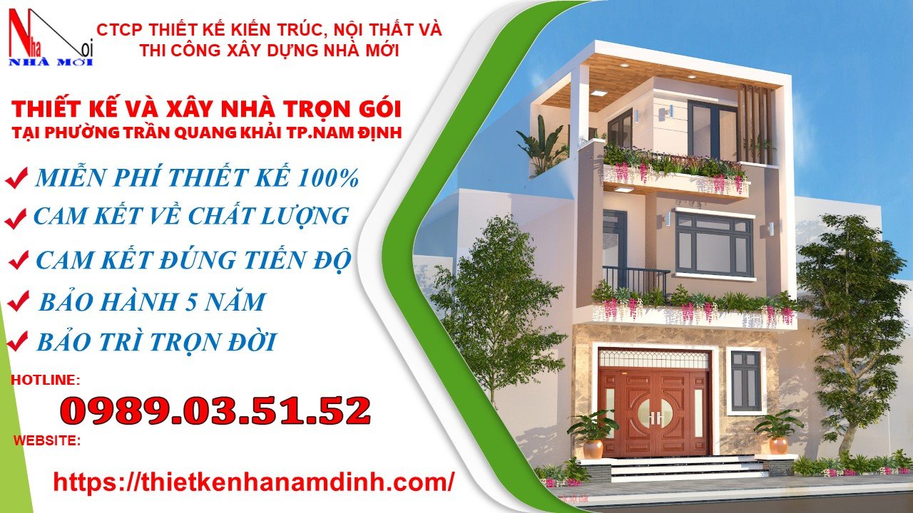 thiết kế thi công và xây dựng nhà mới tại nam định