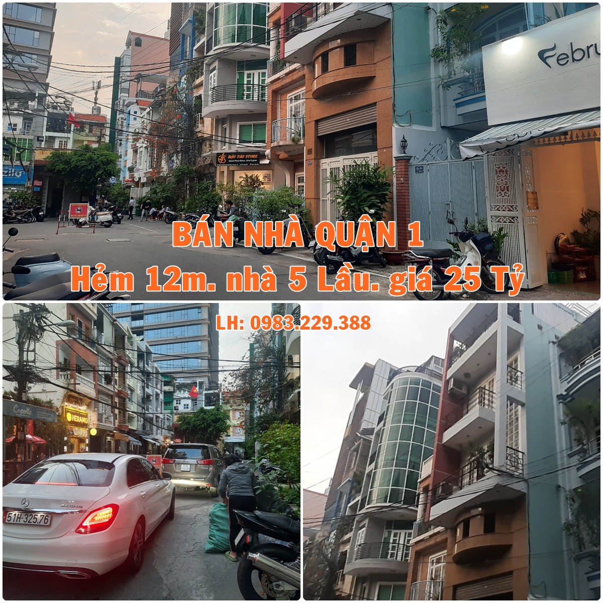 Bán nhà Nguyễn Thị Minh Khai, Quận 1. Hẻm 12m. 5 Lầu. Giá 25 Tỷ