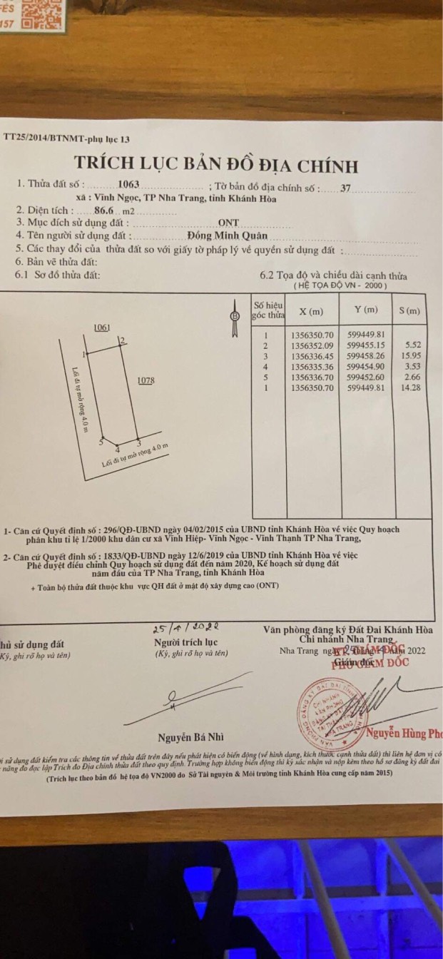 Cần bán lô 2 mặt tiền đường ô tô Phú Nông xã Vĩnh Ngọc