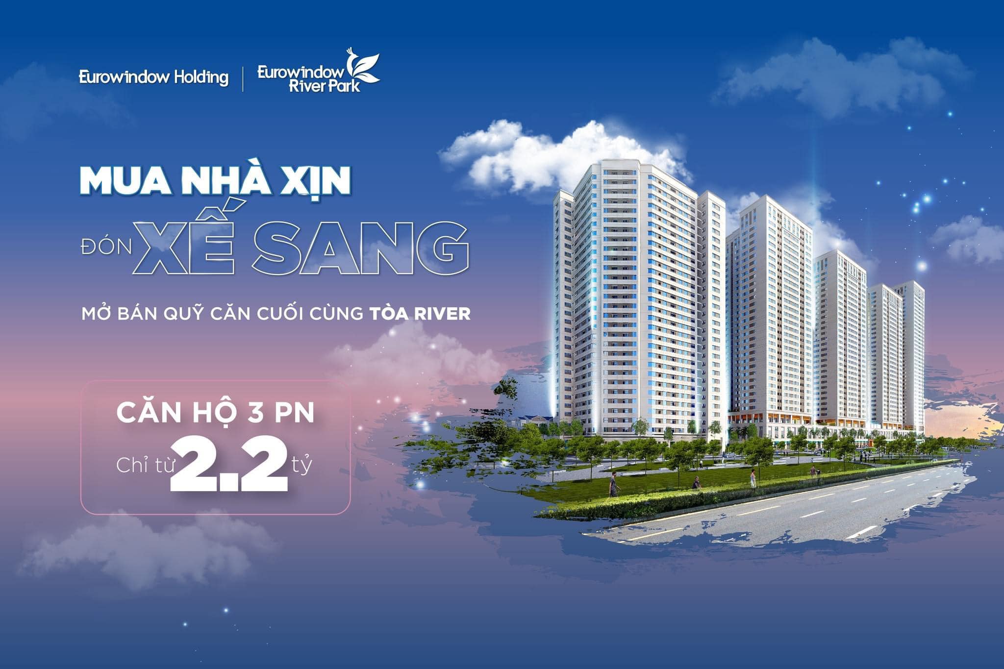 Bán gấp căn hộ 81,9m2 3PN+2VS tại EurowindowRiverPark giá chỉ có 2,2ty