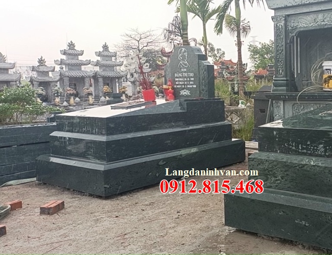 Mộ đá đơn giản đẹp - Xây mẫu mộ gia đình bằng đá đơn giản đẹp