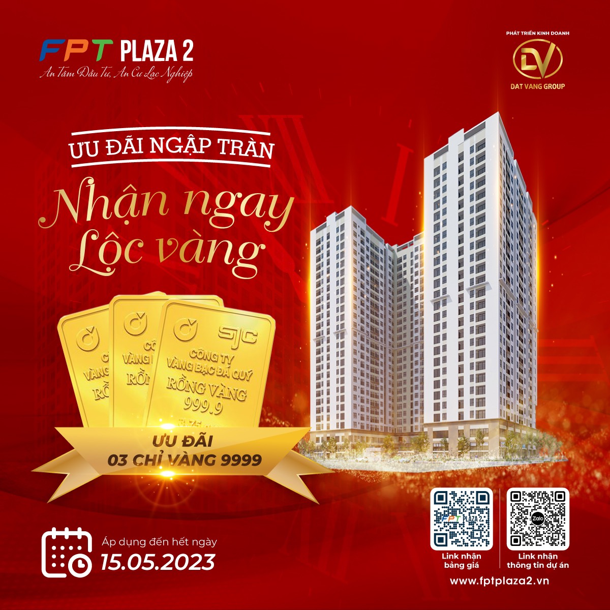 Chính sách ưu đãi đến ngày 15/03/2023, khi mua căn hộ FPT