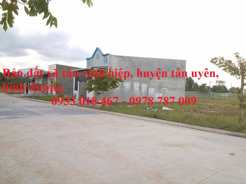bán đất tân vĩnh hiệp, tân uyên, bình dương