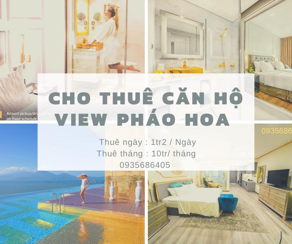 Cho thuê căn hộ Monarchy Ngắm pháo hoa tại căn hộ tuyệt đẹp