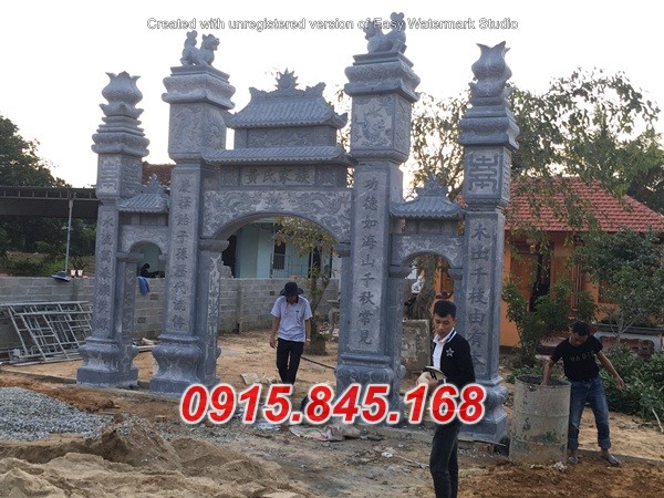 024 tiền giang bán cổng đá đẹp nhất - cổng khu nghĩa trang bằng đá