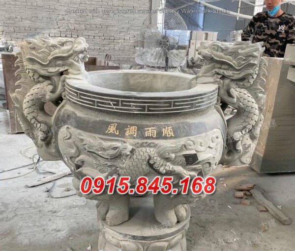 554 mẫu lư đỉnh hương thờ bằng đá bán bắc kạn