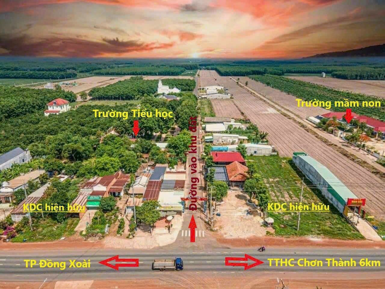 Đất nền sổ sẵn 200m2, ngay QL14-Chơn Thành-Bình Phước