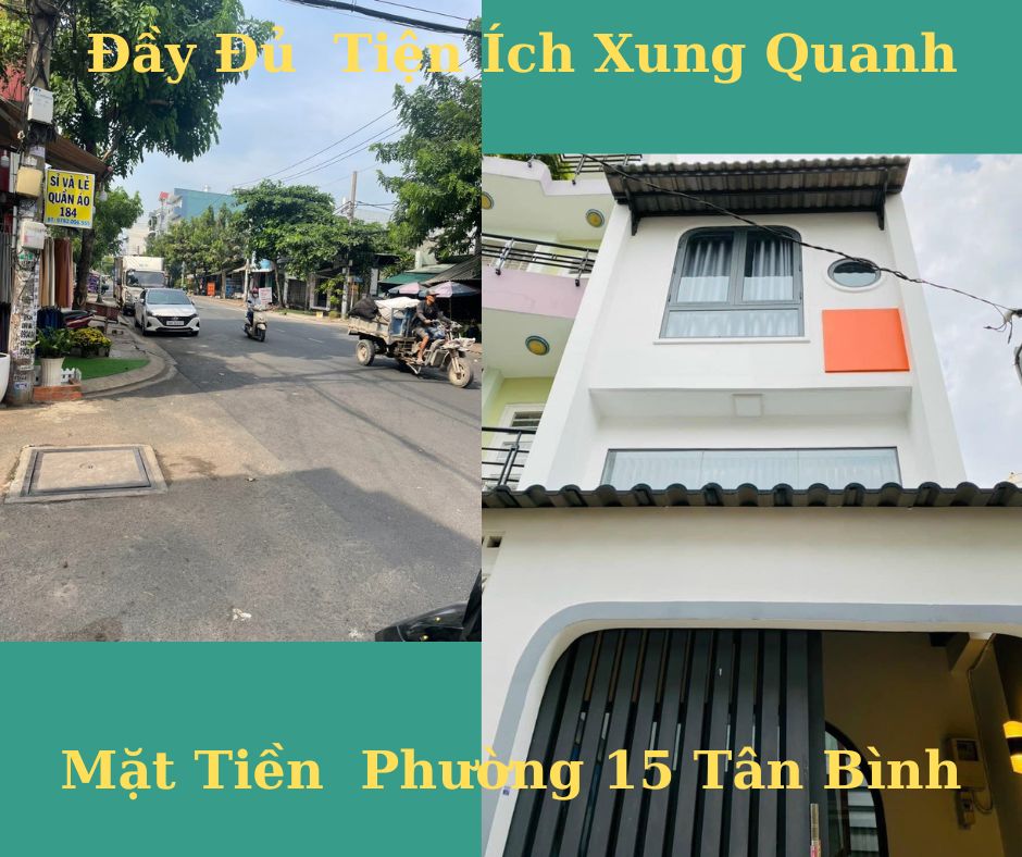 Nhà mặt tiền đường nguyễn phúc chu quận tân bình, 2 tầng, 30m2