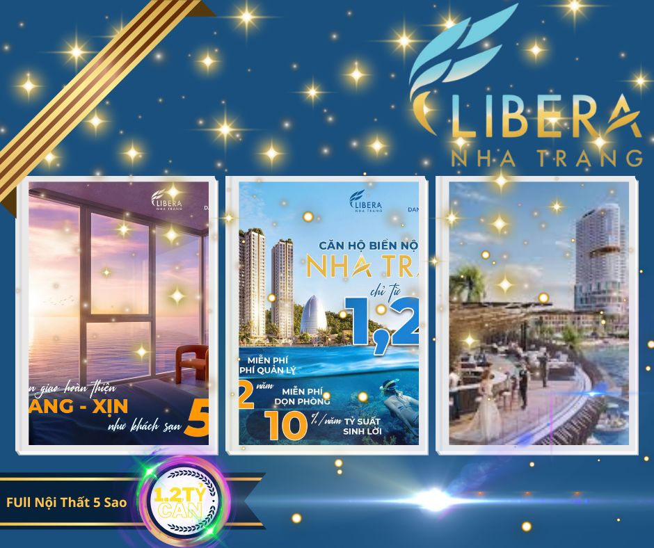 Căn hộ khách sạn 5 ao Libera Nha Trang chỉ 1.2Tỷ biển trước thềm nhà