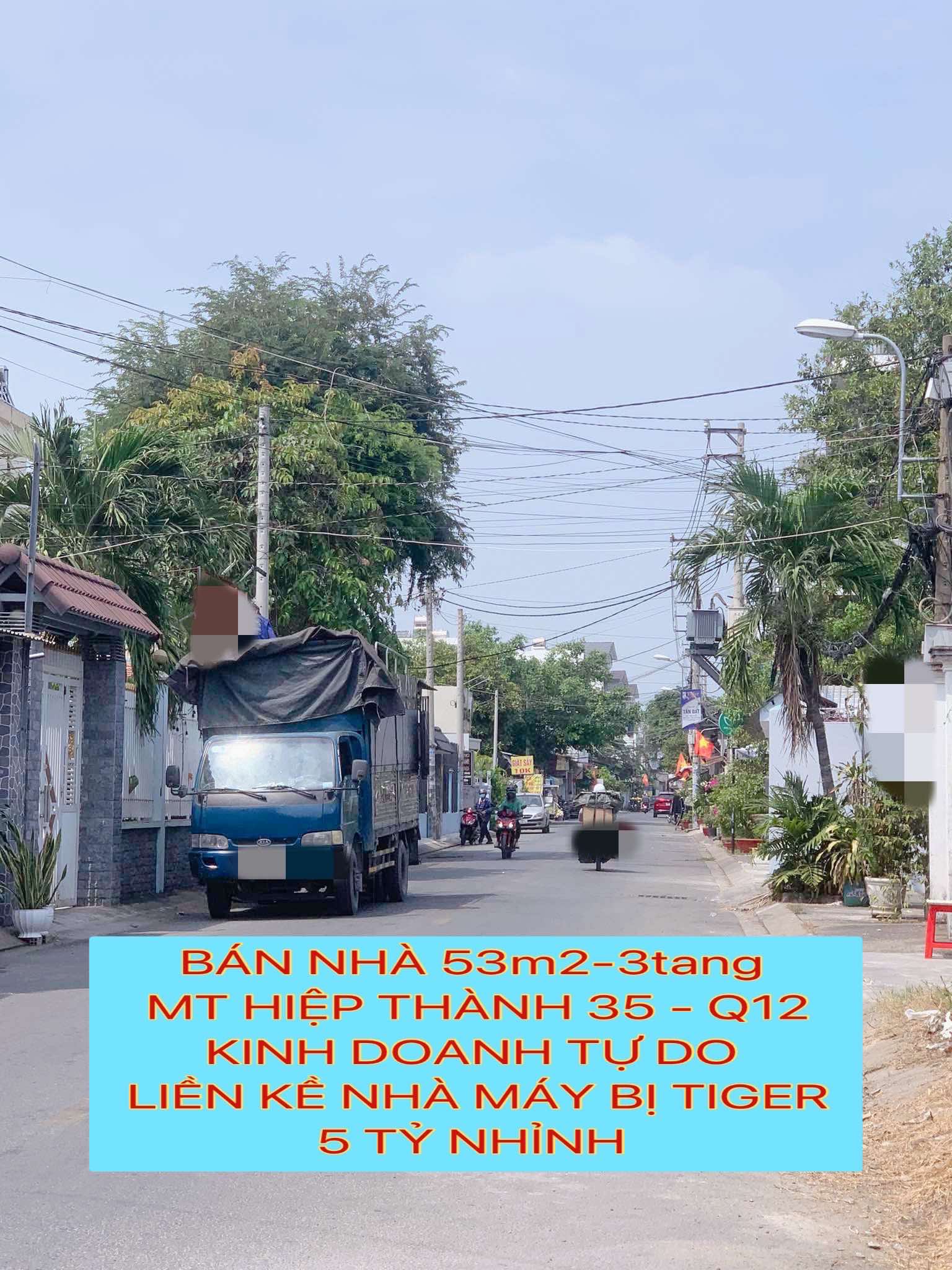 BÁN NHÀ 53M2-3TANG MT HIỆP THÀNH 35 - Q12 , KD TỰ DO - 5 TỶ NHỈNH