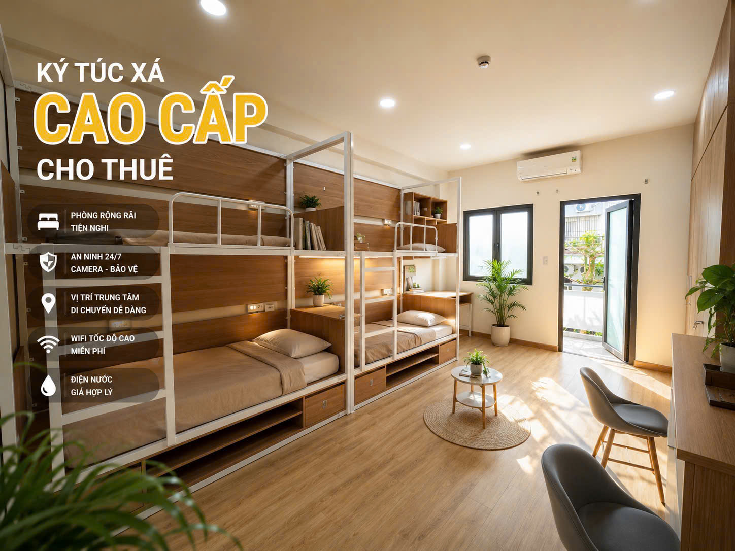 Cho thuê ký túc xá 2tr Full mọi chi phì và đồ tại Q1