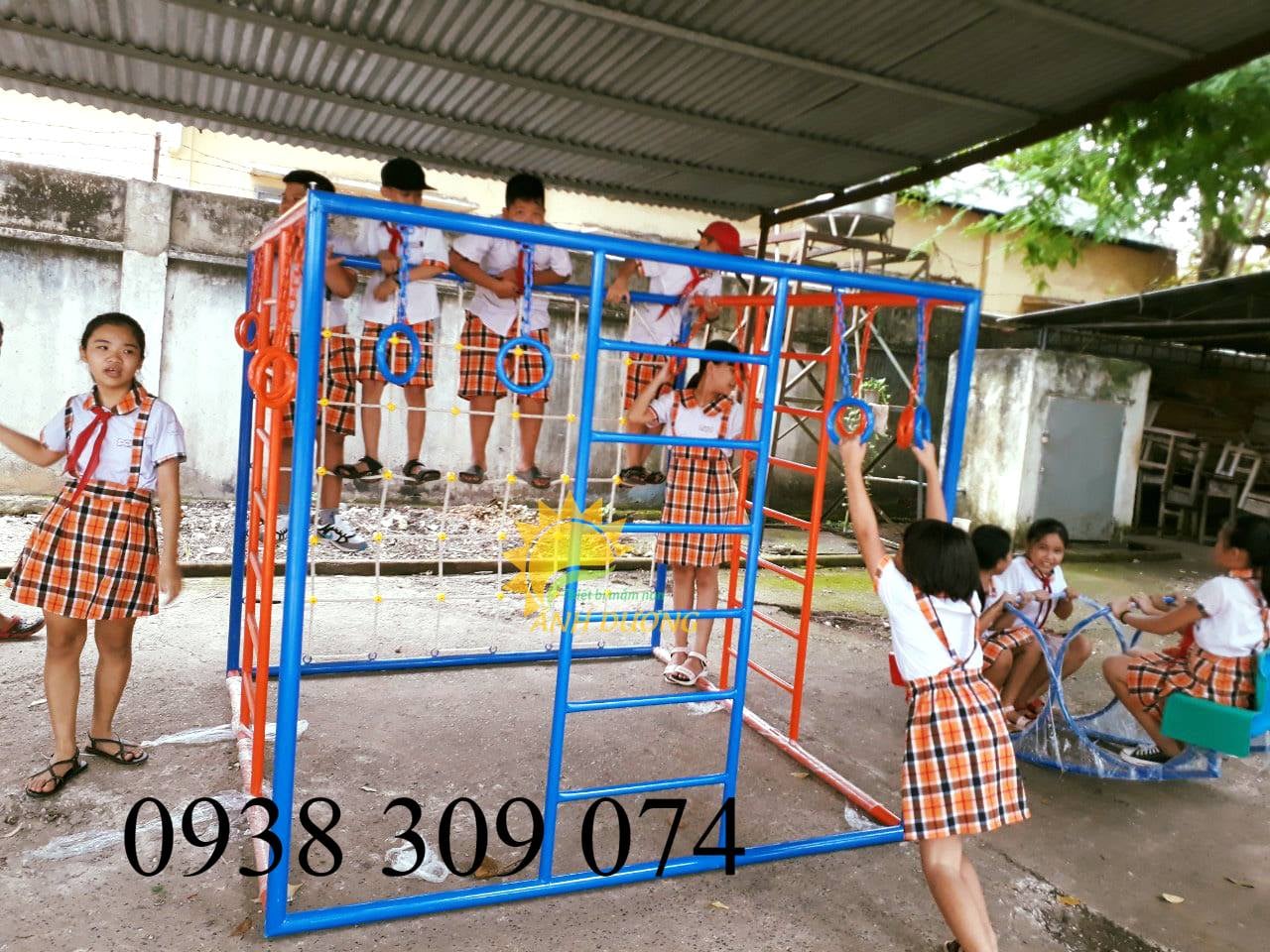 Thang leo vận động thể chất chữ A, hình lập phương cho bé