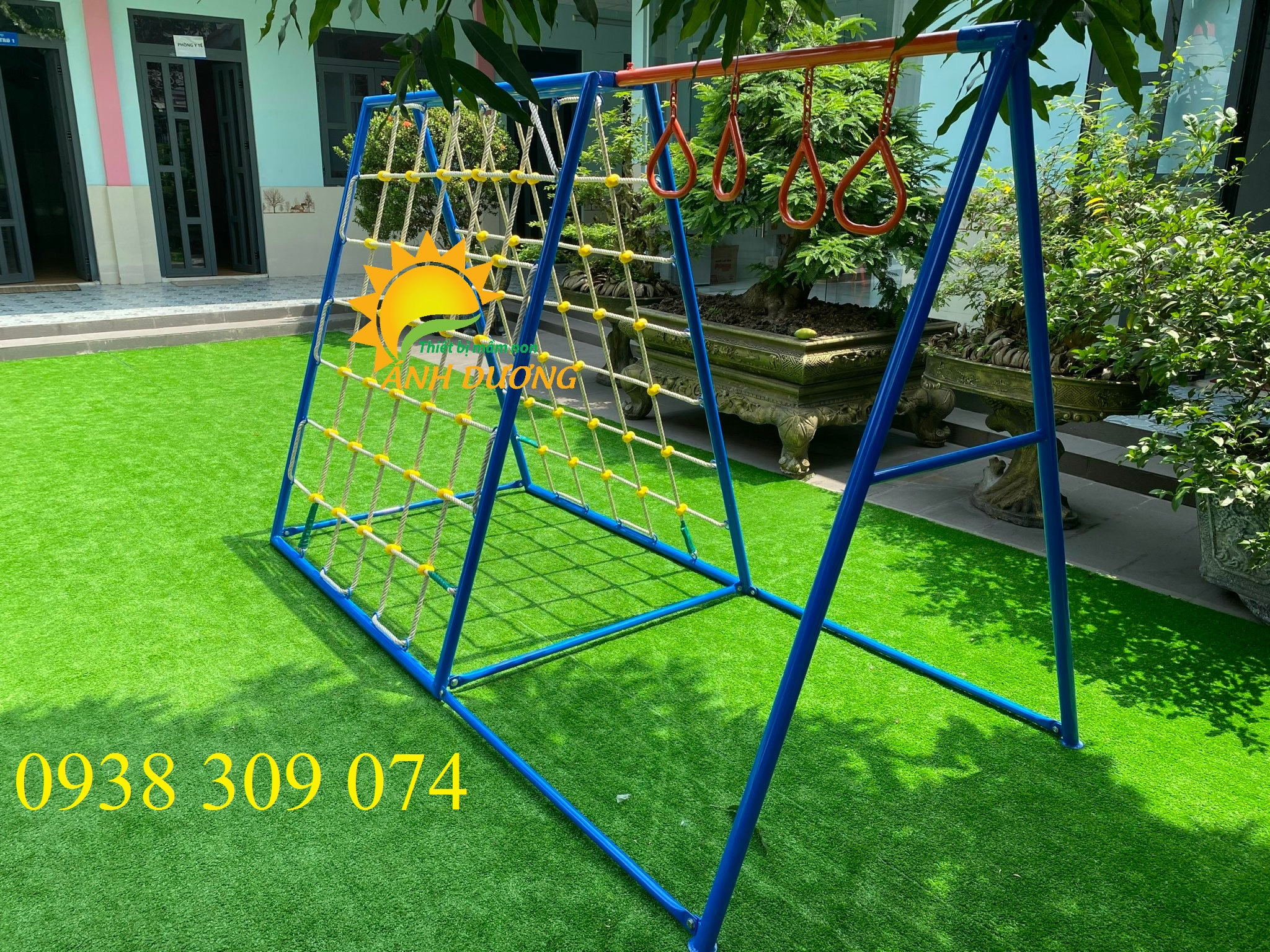 Thang leo vận động thể chất chữ A, hình lập phương cho bé