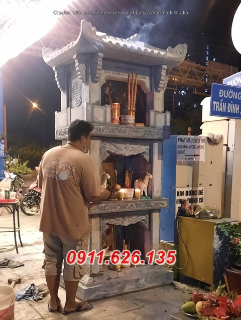 238++BAN BÀN THỜ THỔ CÔNG ĐỊA BẰNG ĐÁ  BẮC GIANG