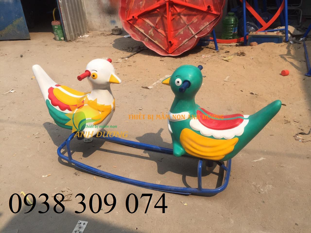 Bập bênh đôi nhựa composite hình con vật