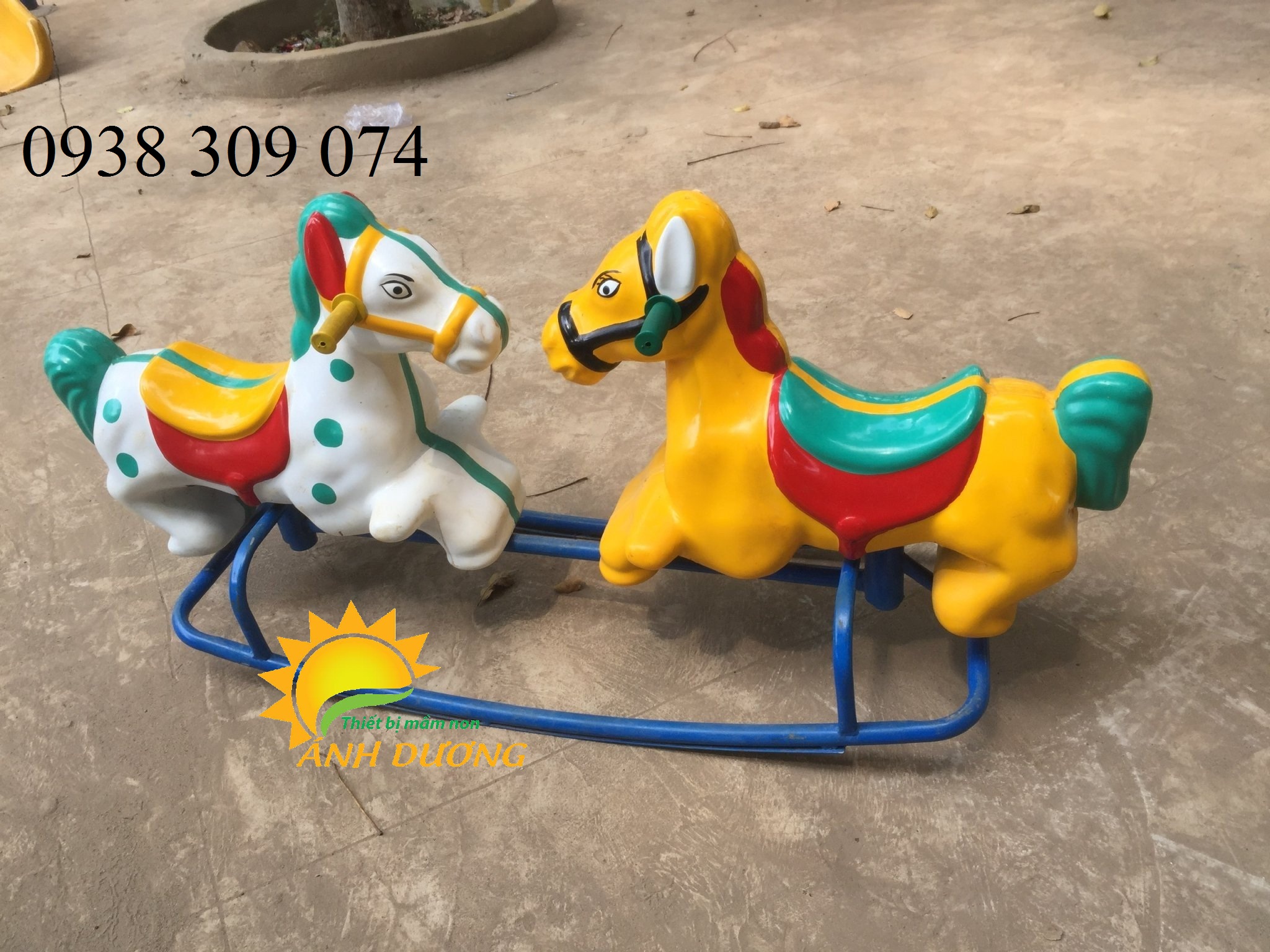 Bập bênh đôi nhựa composite hình con vật
