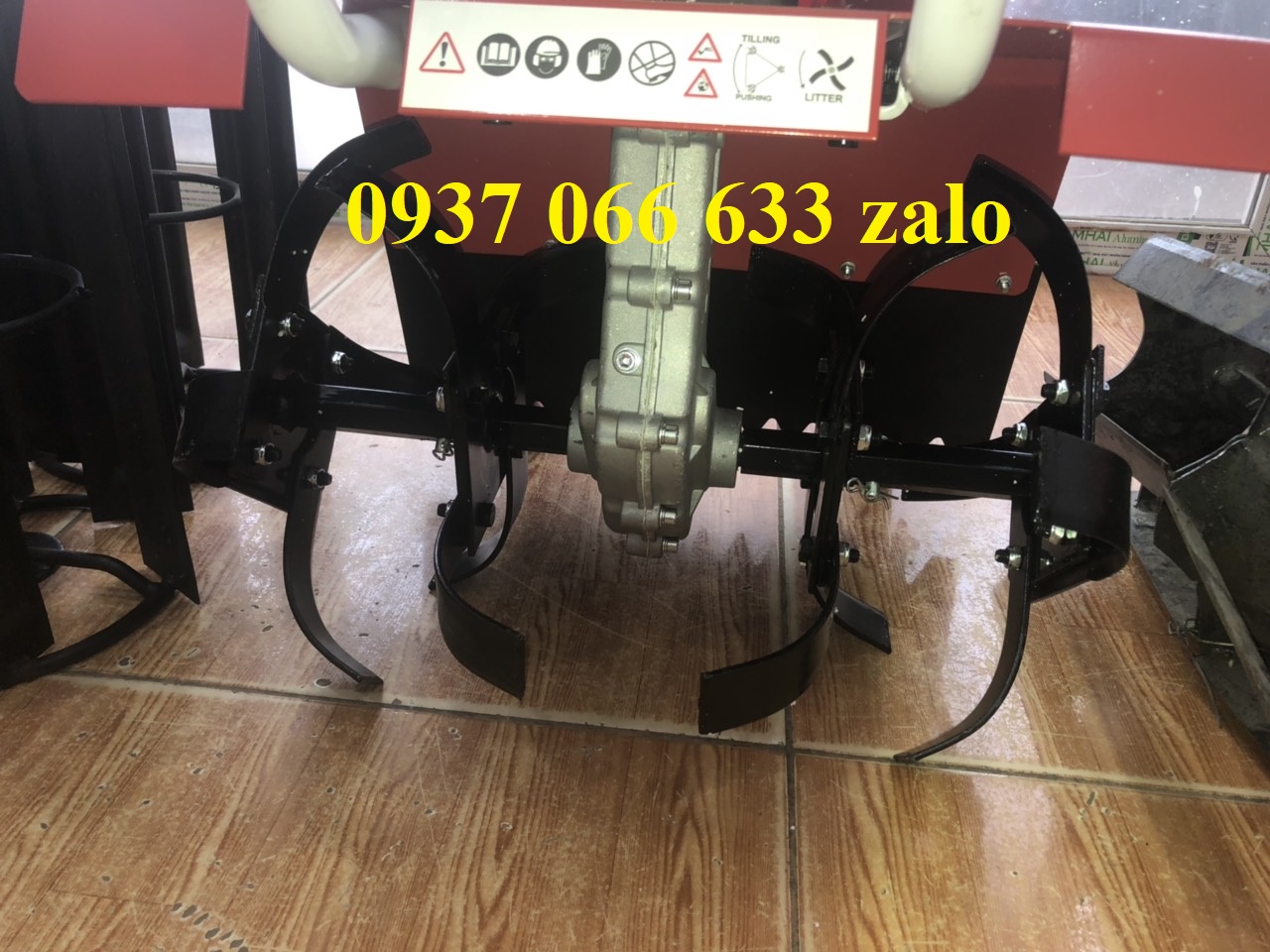 Máy xới đất vườn Yikito HD120 tặng kèm bánh lồng, đánh cỏ