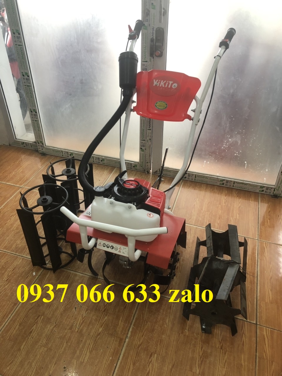 Máy xới đất vườn Yikito HD120 tặng kèm bánh lồng, đánh cỏ