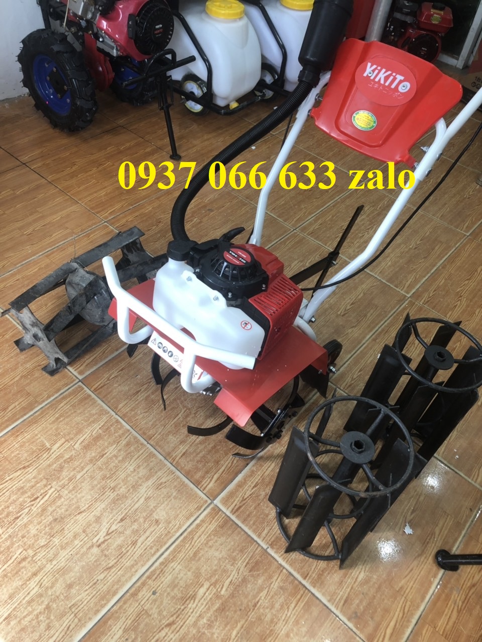 Máy xới đất vườn Yikito HD120 tặng kèm bánh lồng, đánh cỏ
