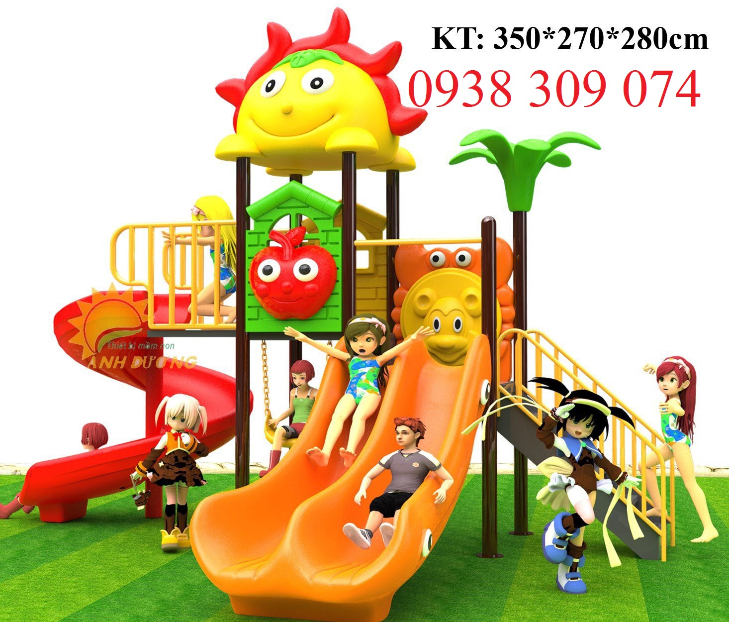 Cầu trượt liên hoàn nhập khẩu cao cấp AD0819