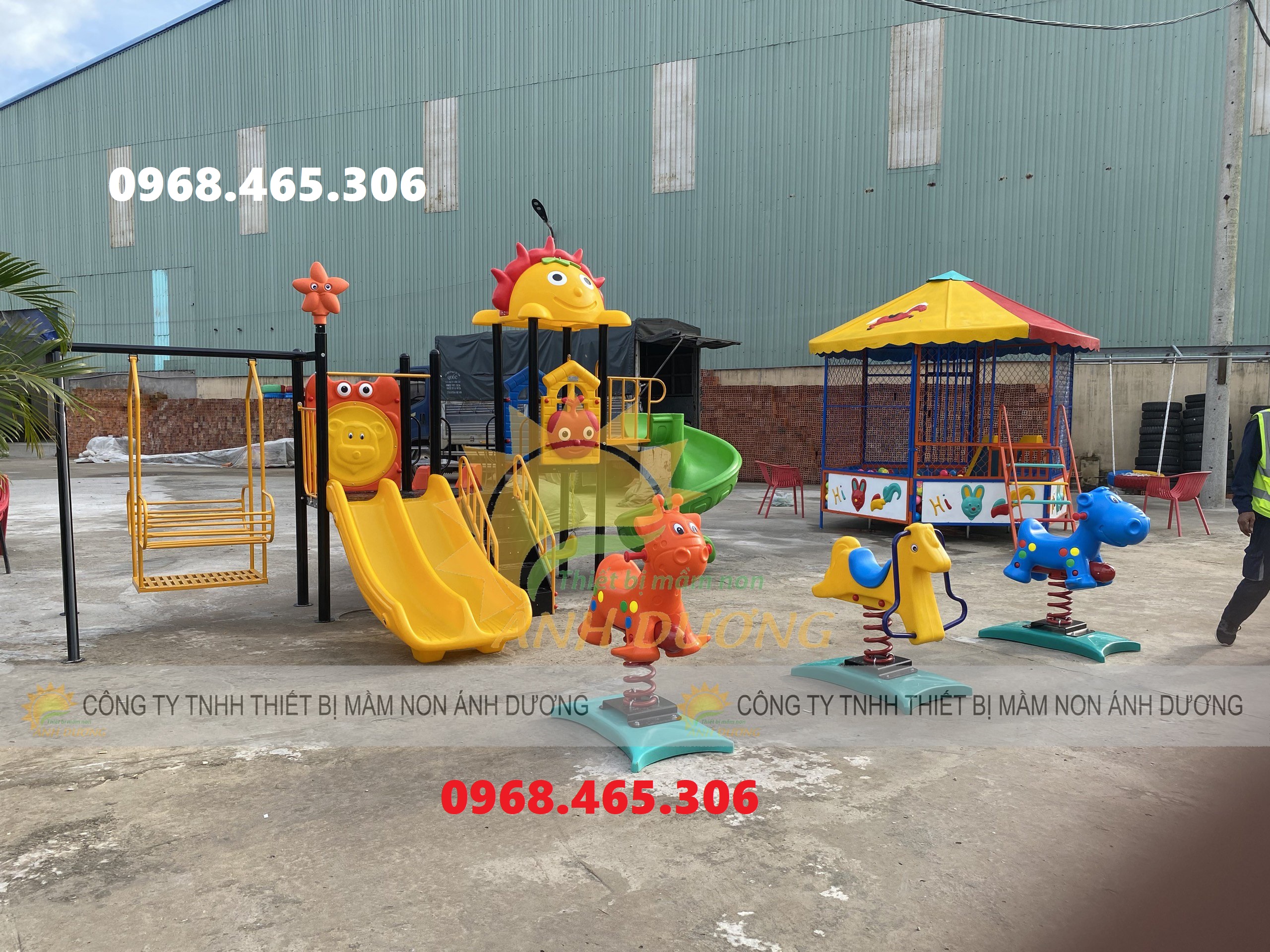 Cầu trượt xích đu liên hoàn nhập khẩu hàng có sẵn