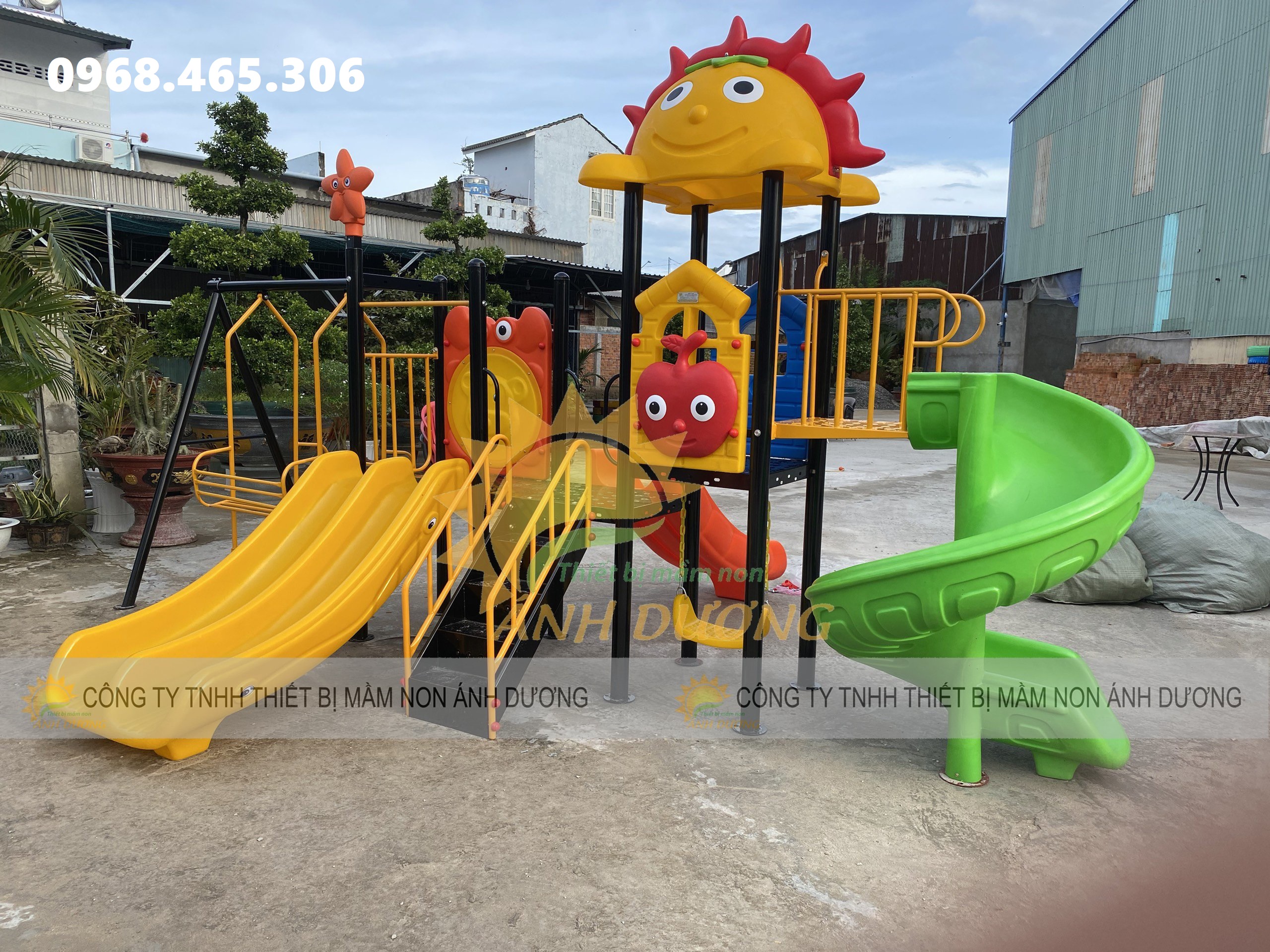 Cầu trượt xích đu liên hoàn nhập khẩu hàng có sẵn