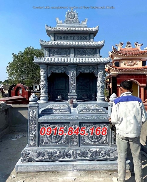 mộ ba mái bằng đá điêu khắc bán hưng yên 38