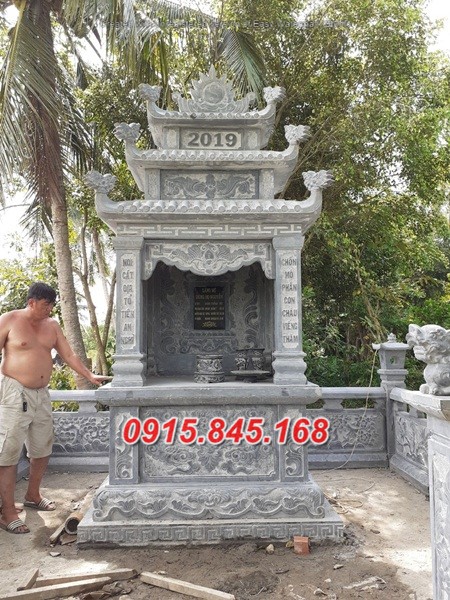 mộ ba mái bằng đá điêu khắc bán hưng yên 38