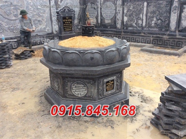 mộ tam cấp bằng đá khối đẹp bán tuyên quang 53