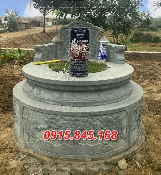 mộ tam cấp bằng đá khối đẹp bán tuyên quang 53