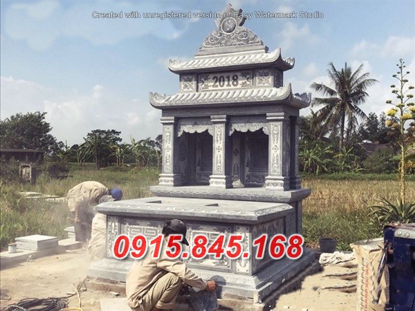 bán mộ đôi bằng đá hiện đại đẹp tại phú thọ 85