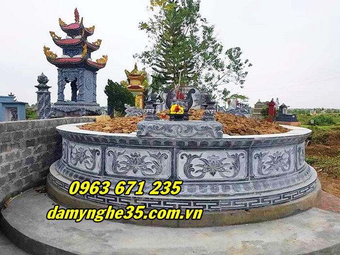 Mẫu mộ tròn bằng đá đẹp bán tại Hải Dương