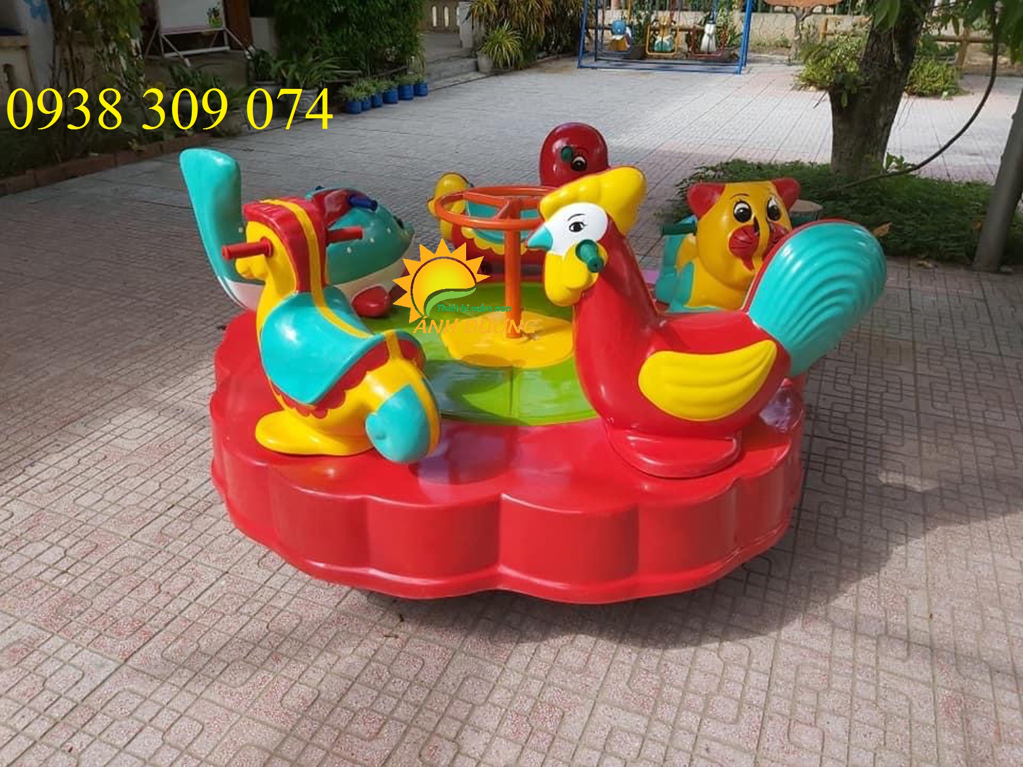 Mâm xoay 5 con thú - Mâm xoay cơ Composite