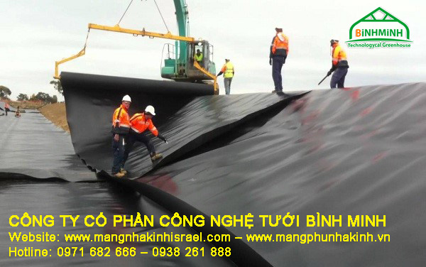 Bạt trải hồ, bạt HDPE nuôi tôm cá, bạt lót hồ Bình Minh