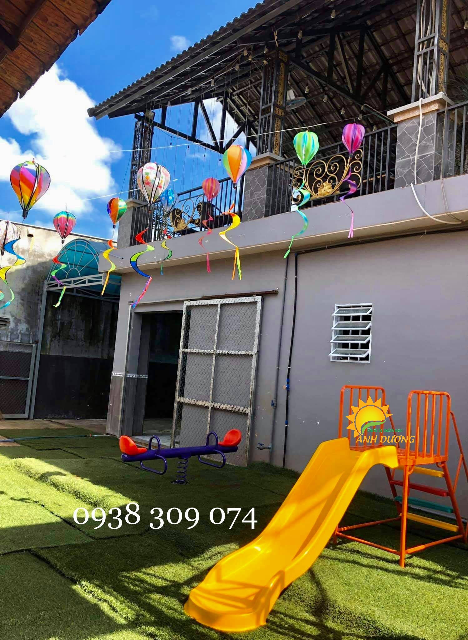 Cầu trượt máng đơn, đôi dành cho bé Ad0709