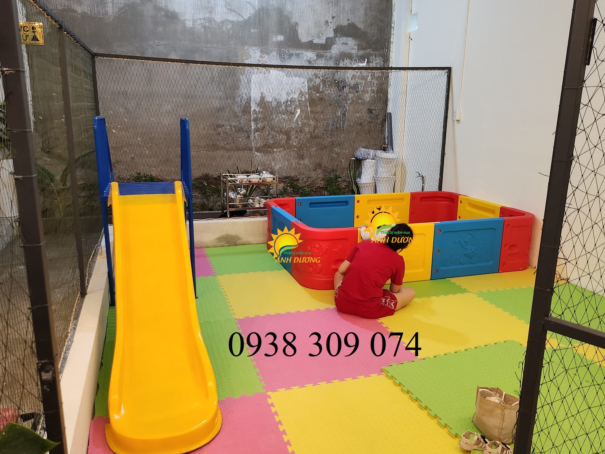 Cầu trượt máng đơn, đôi dành cho bé Ad0709