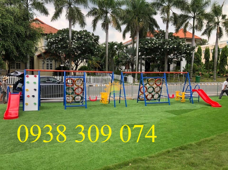 Thang leo vận động kết hợp cầu trượt xích đu