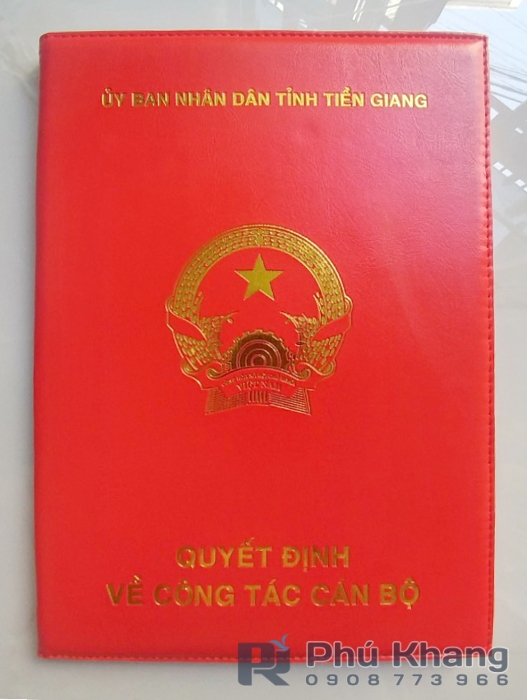 Bìa nhung đựng giấy khen, bìa trao quyết định