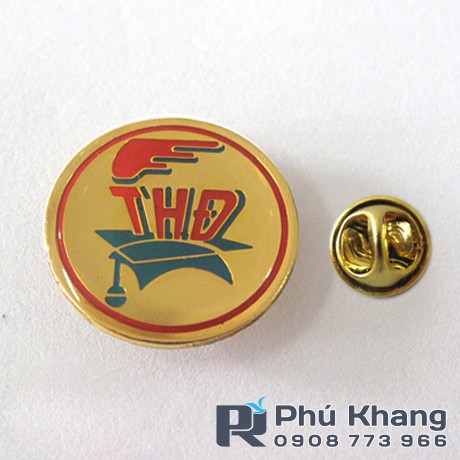 Pin cài áo kim loại, logo công ty gắn nam châm cài áo
