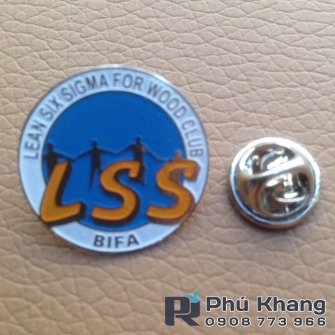 Pin cài áo kim loại, logo công ty gắn nam châm cài áo
