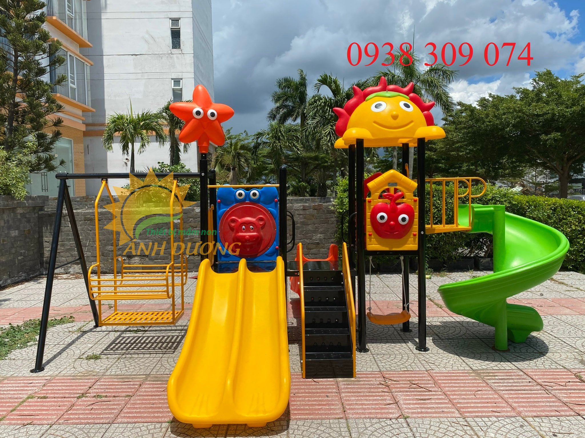 Cầu trượt liên hoàn ngoài trời loại lớn AD0830