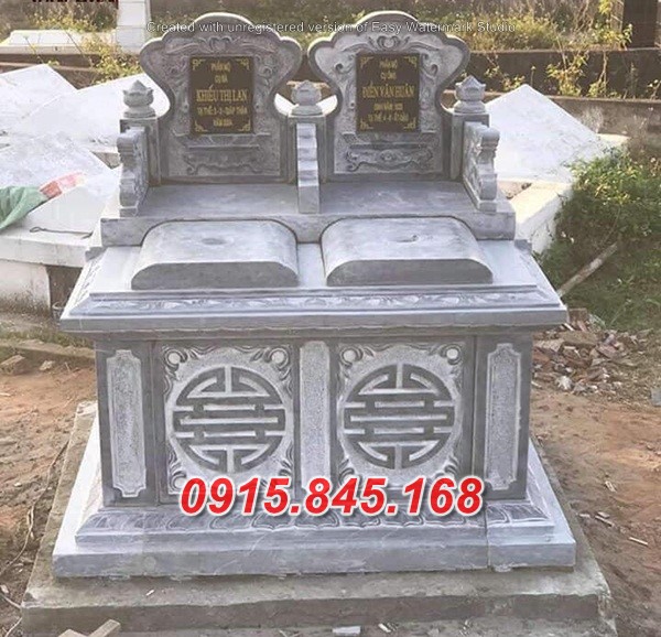 6057 mộ song thân bằng đá đẹp bán tại trà vinh