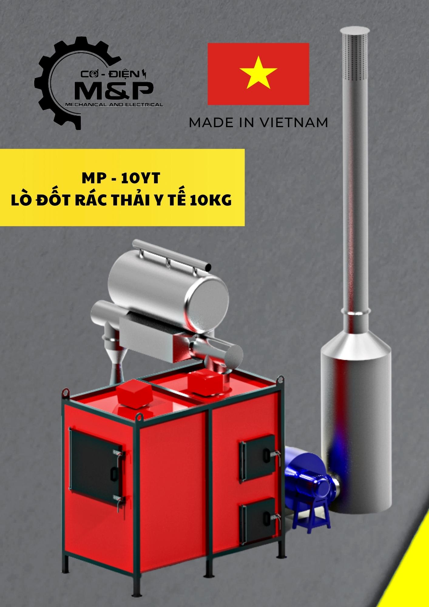 Lò đốt rác thải y tế 10kg                               