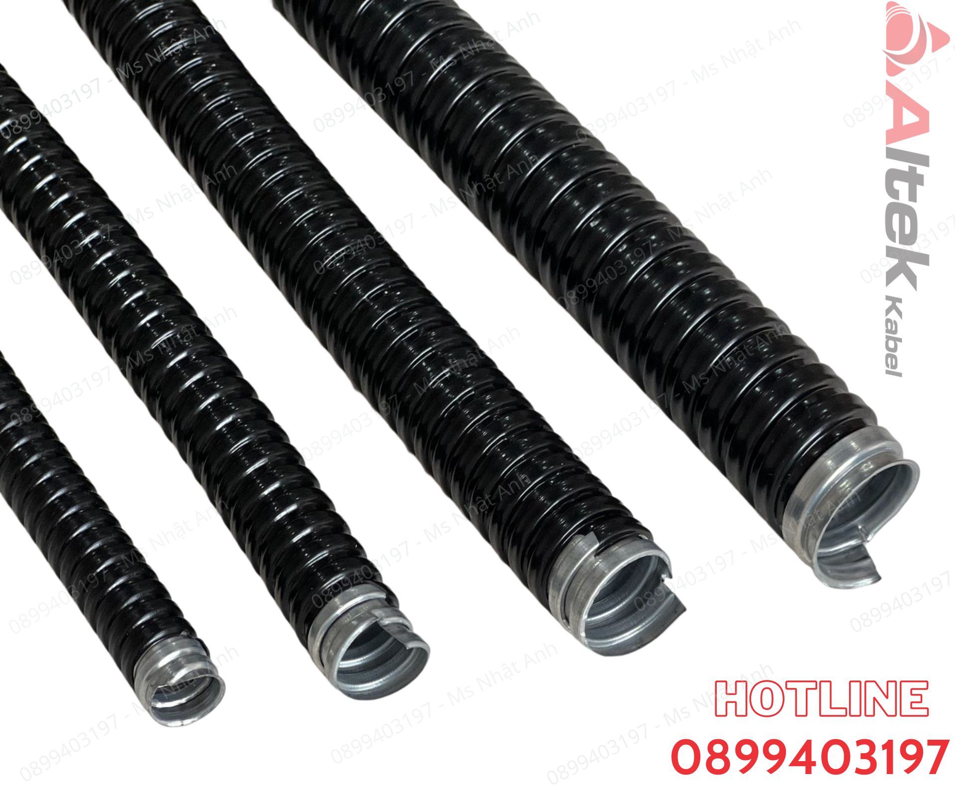 Ống ruột gà lõi thép bọc nhựa PVC phi 16 phi 20 phi 25