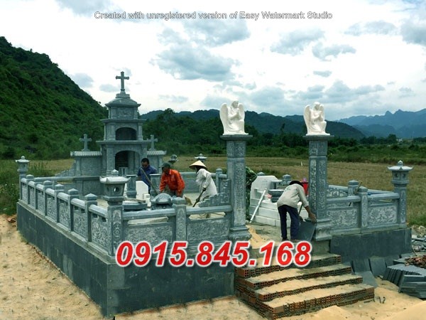 Thái Nguyên mộ đạo thiên chúa bằng đá đẹp mẫu 6083